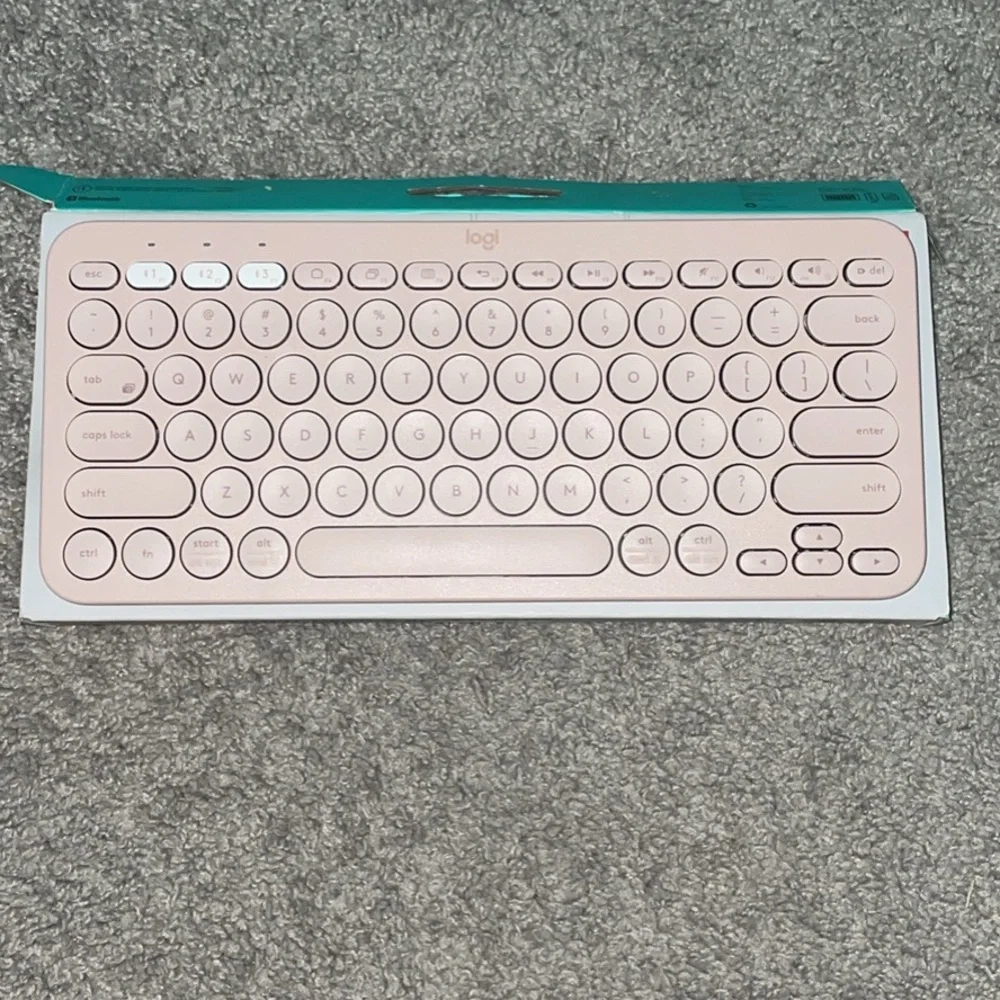 Light pink wireless keyboard